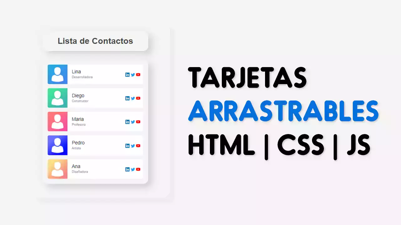 Proyecto Tarjetas Arrastables